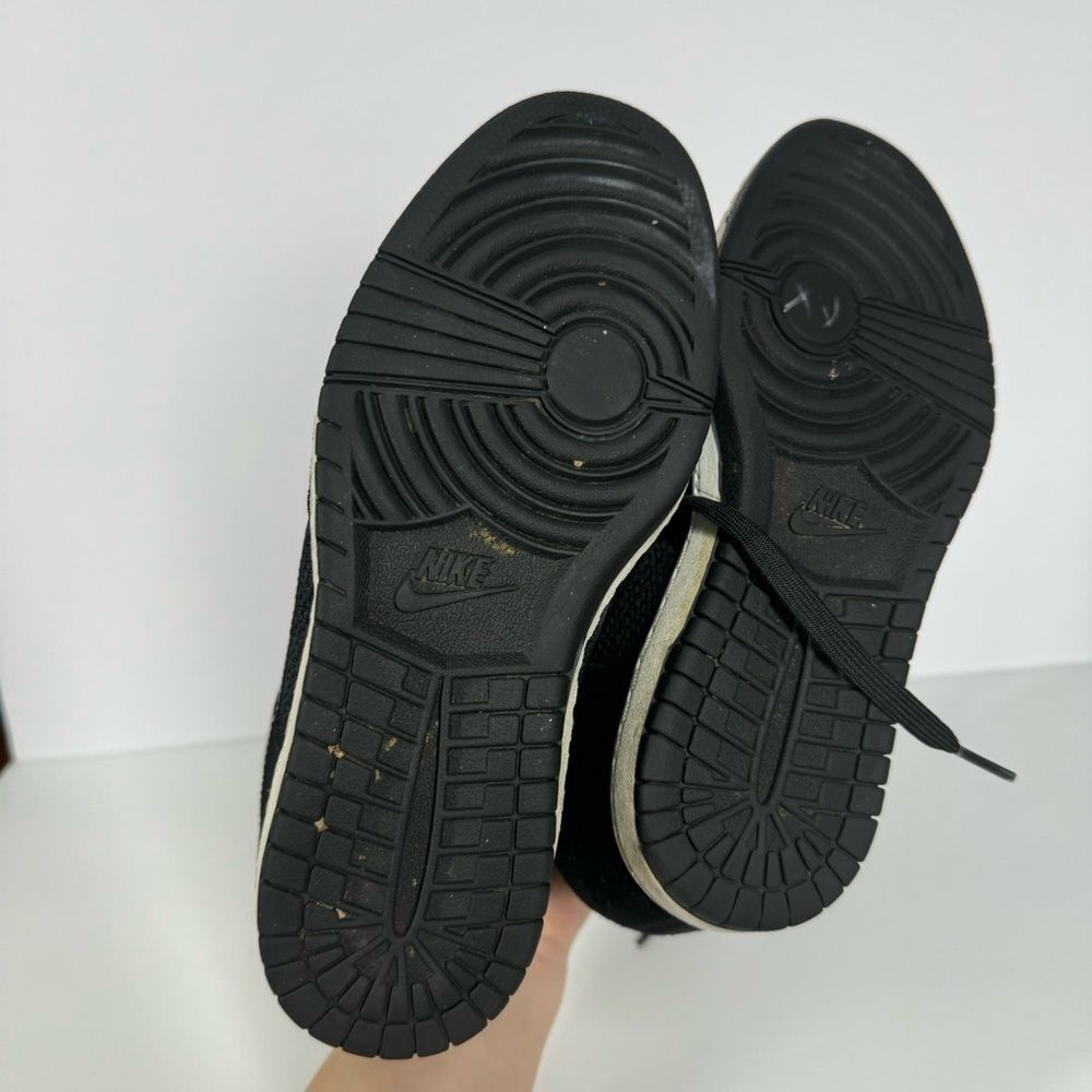Nike Dunk Sky Hi Black Mesh Suede Hidden Wedge Sneakers Shoes 644877-001 Women 9 - Picture 8 of 10